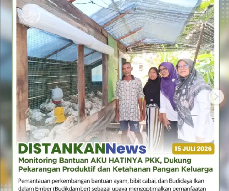 Monitoring AKU HATINYA PKK, Optimalkan Bantuan untuk Wujudkan Pekarangan yang Produktif