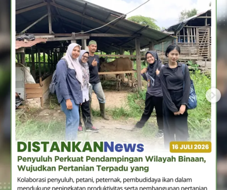 Mendampingi petani, peternak, dan pembudidaya ikan agar setiap proses budidaya berjalan semakin baik