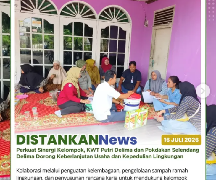 Pertemuan rutin KWT Putri Delima dan Pokdakan Selendang Delima