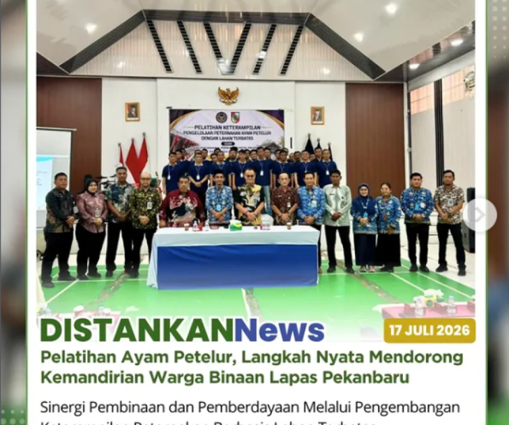 Pelatihan Ayam Petelur bagi Warga Binaan Lapas Pekanbaru