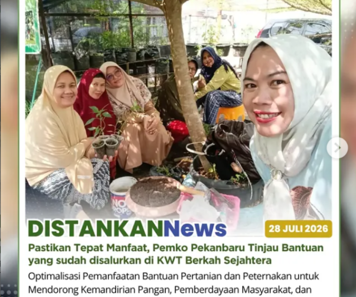 Monitoring Pemanfaatan Bantuan dari BRMP Riau di KWT Berkah Sejahtera