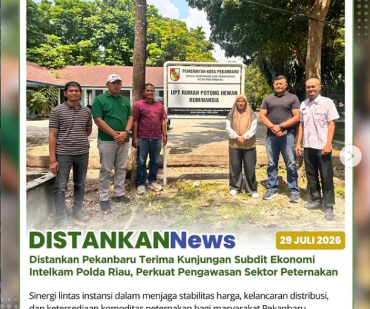 UPT RPH Menerima Kunjungan Subdit Ekonomi Intelkam Polda Riau