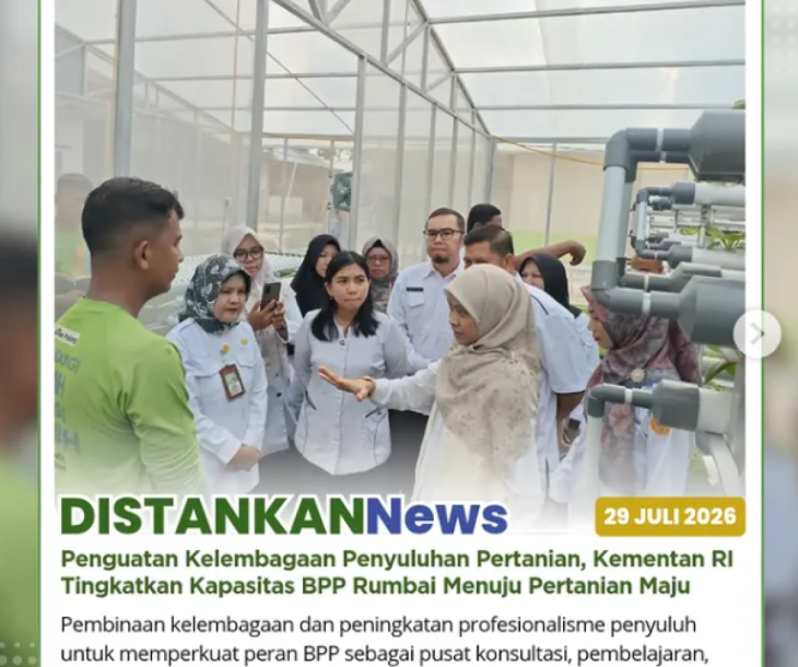 kunjungan Kementerian Pertanian Republik Indonesia ke Balai Penyuluhan Pertanian (BPP) Rumbai